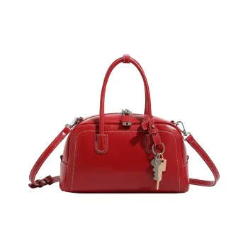 H YXIANG Microfiber Synthetic Leather One Shoulder Handbags Women's Red