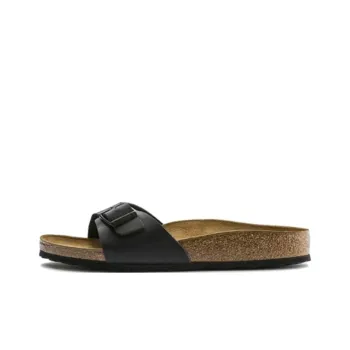 Birkenstock Madrid Slide Slippers Unisex Black Narrow Fit
