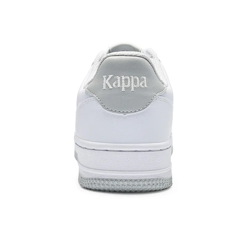 Kappa Back to Back Anti Slip Wear Resistant Low Top Skateboard Shoes Unisex White Gray-4