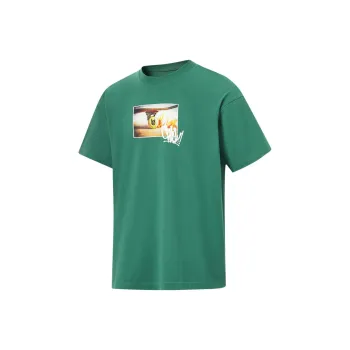 LiNing Short Sleeved T Shirts Unisex Deep Temple Green