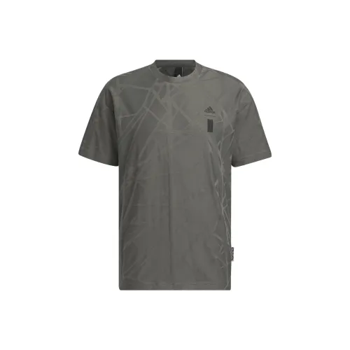 Adidas Wuji Series Drop Shoulder Sleeve T Shirt Men's Stone Gray