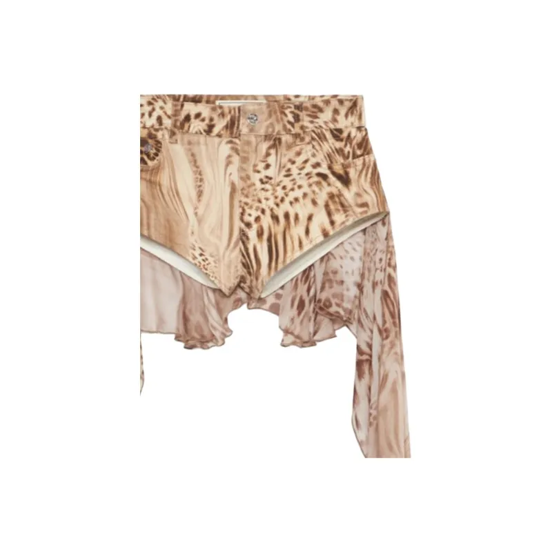 Blumarine Flounce detail Printed Shorts-5