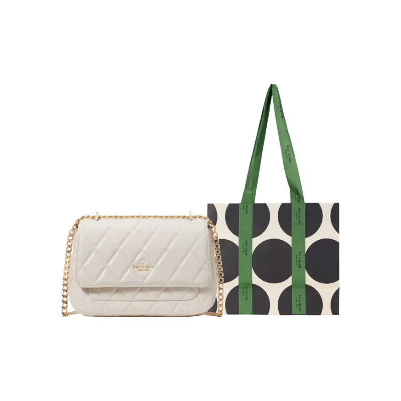 Kate Spade Cow Leather Shoulder Bag Small Size Women's White-0