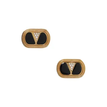 Valentino Crystal Earrings Women's Gold