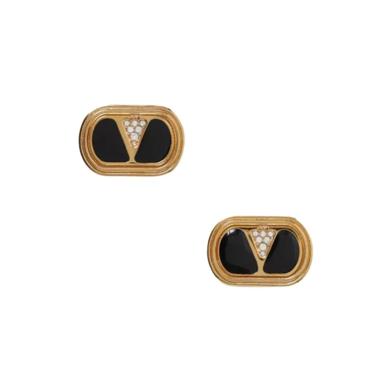 Valentino Crystal Earrings Women's Gold-0