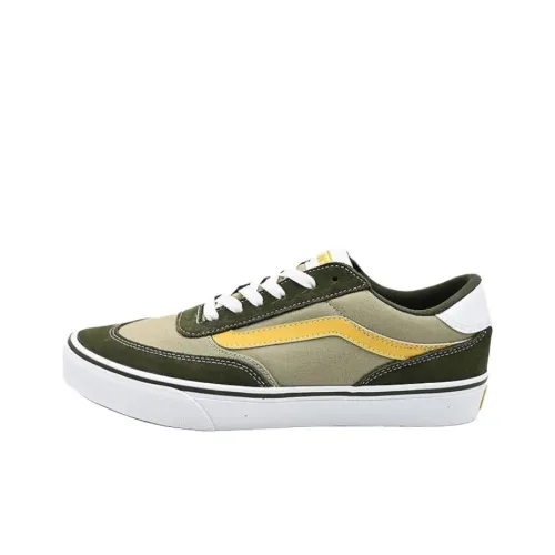 Vans Brooklyn LS Anti Slip Wear Resistant Low Top Skateboard Shoes Men's Green Yellow