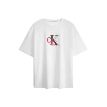CALVIN KLEIN T Shirt Unisex Moon White