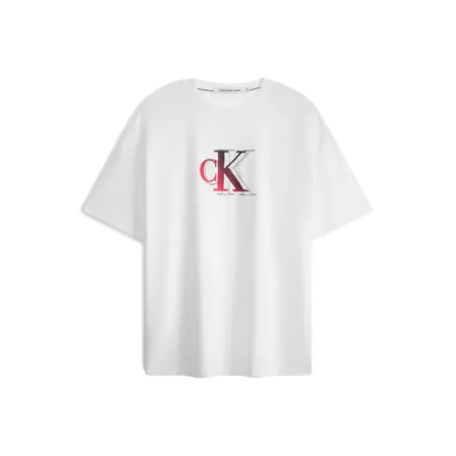 CALVIN KLEIN T Shirt Unisex Moon White