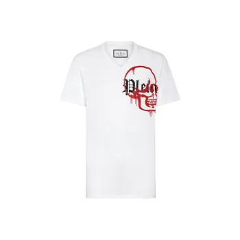 PHILIPP PLEIN V neck Logo T shirt
