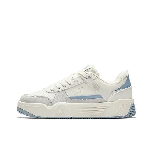 Anta C37 Series Anti Slip Wear Resistant Low Top Skateboard Shoes Women's White Blue