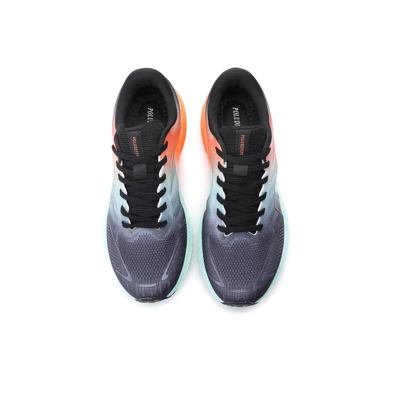 POLUDIYIPI Durable Breathable Low Top Popcorn Training Running Shoes Unisex Moon Black Orange-3