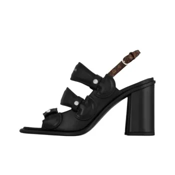 LOUIS VUITTON Berlin Strap Sandals 8cm Women's Black