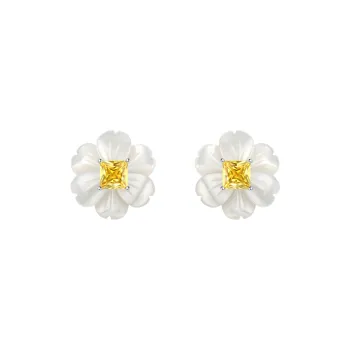 BABYBEI Mother Of Pearl Stud Earrings Women's