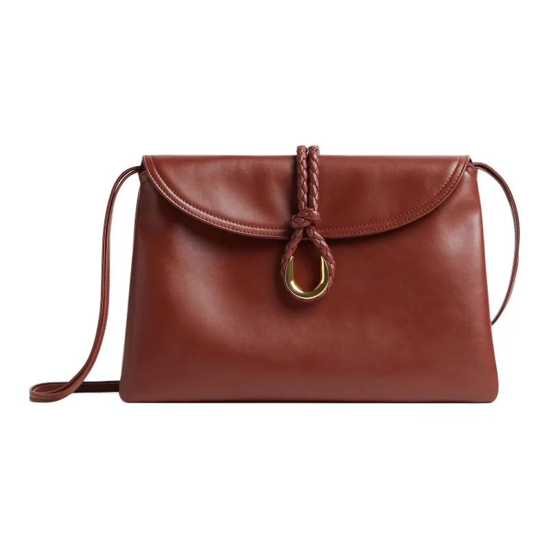 Bottega Veneta Cow Leather Crossbody Bag Unisex Sapele Red-0