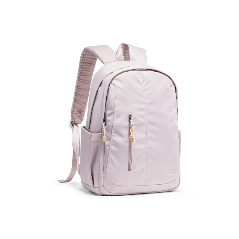 COOWOZ Nylon Backpack Regular Unisex Ecru/Red/Pink Purple/Black/Peacock Blue-10