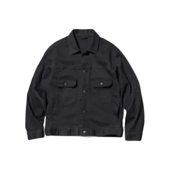 UNIQLO Denim Jacket Unisex Dark Gray