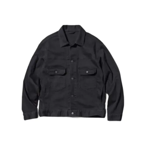 UNIQLO Denim Jacket Unisex Dark Gray