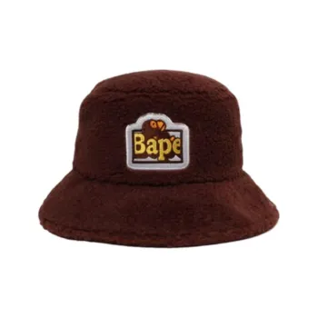 A BATHING APE Polyester, Acrylic Bucket Hats Kids' Red