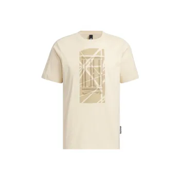 Adidas Wuji Series Drop Shoulder Sleeve T Shirt Men's Sand Strata