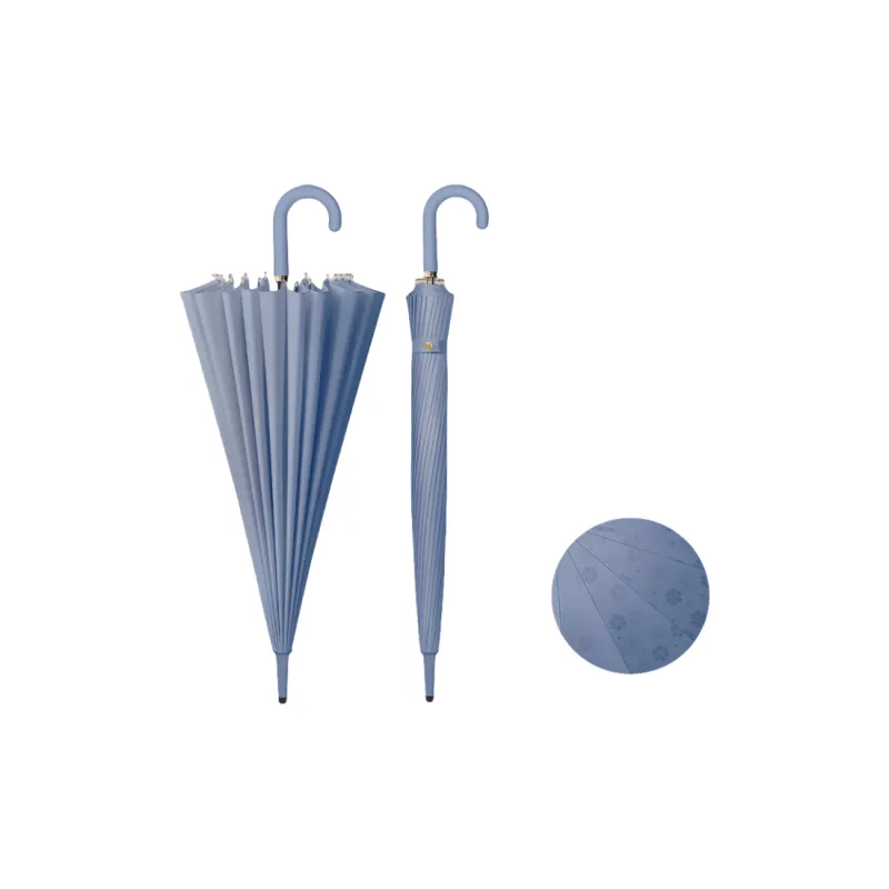 Love The Rain 24 Rib Open In The Rain, Good Looking Straight Handle Curved Hook Umbrella, Multicolor, Umbrella-5