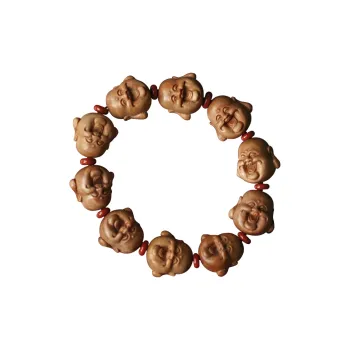 FANGYUANXIAOFU Laoshan Sandalwood Fragrance Wooden Bracelets Unisex
