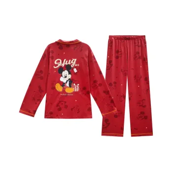 GUKOO x Disney Mickey Series Pajama Set Men's Dark Red