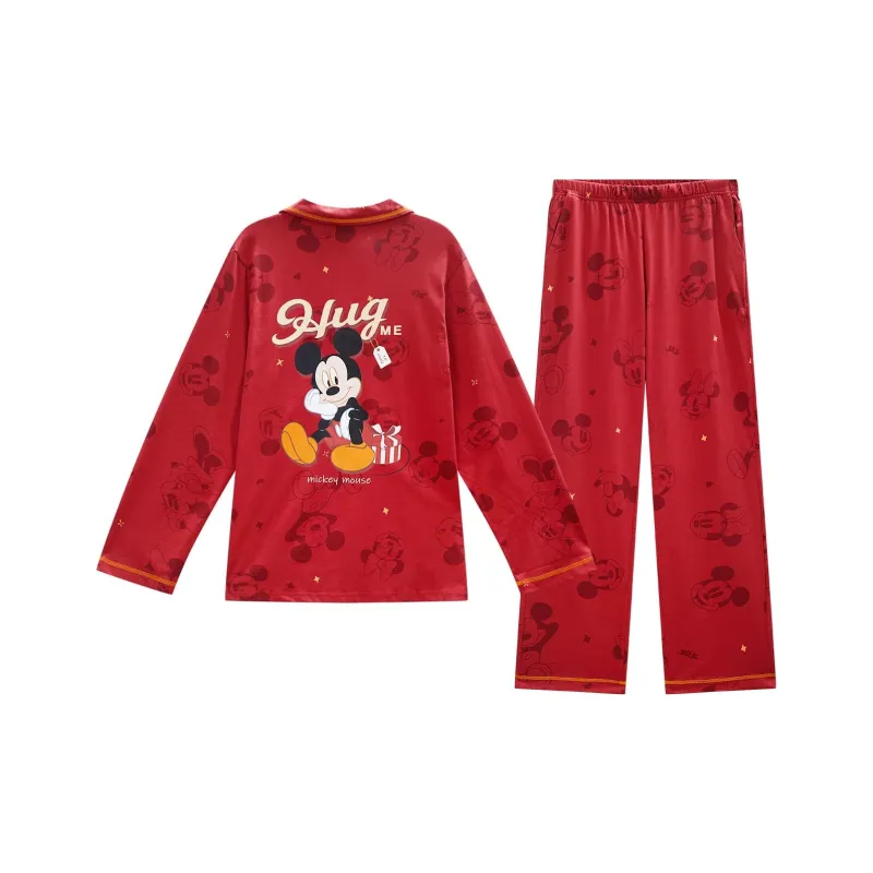 GUKOO x Disney Mickey Series Pajama Set Men's Dark Red-0