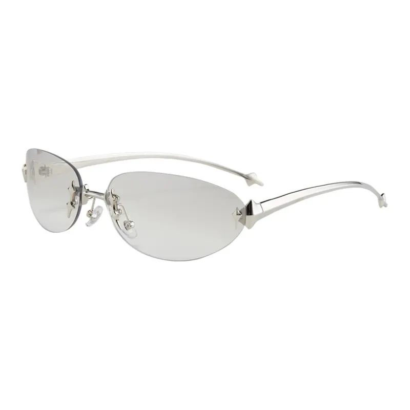 MUYKUY Metal Oval Sunglasses Unisex-0