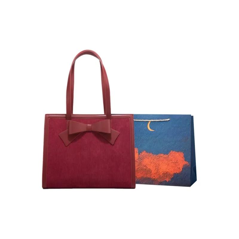 Elsvet PU Handbag, Shoulder Bag Regular Women's Burgundy/Velvet Red-3