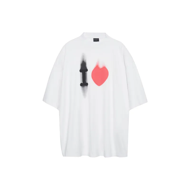 Balenciaga T Shirt Loose Fit Style Unisex White-0