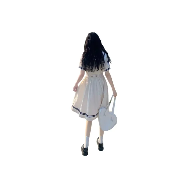 Ning Cai Yuer Short Sleeved Dress Women's Apricot-1