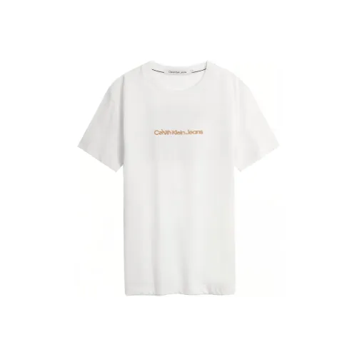 CALVIN KLEIN T Shirt Unisex Litchi Meat White