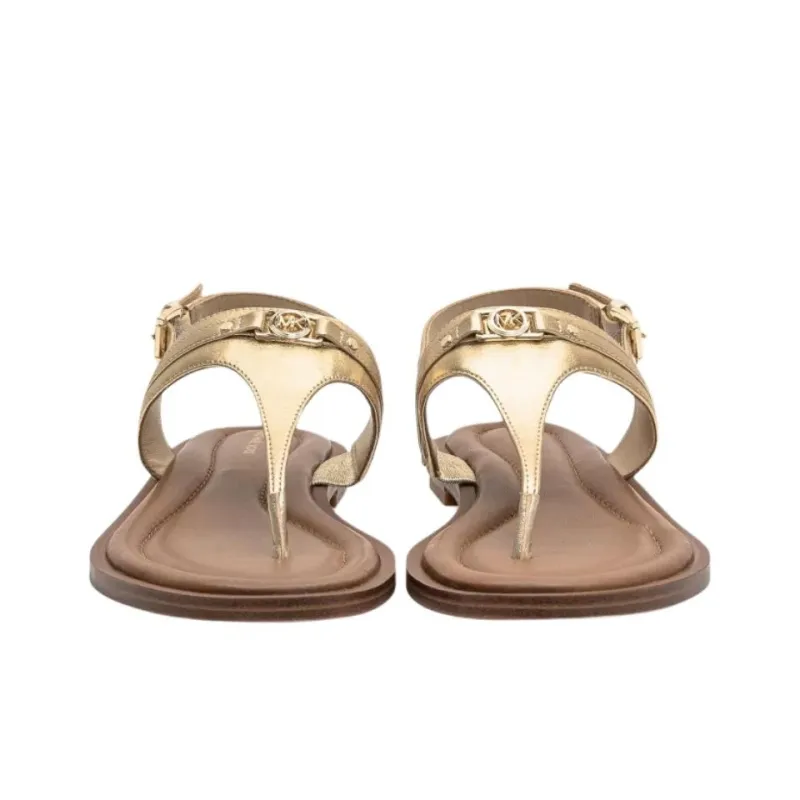 MICHAEL KORS One Strap Sandals Women's Gold-3