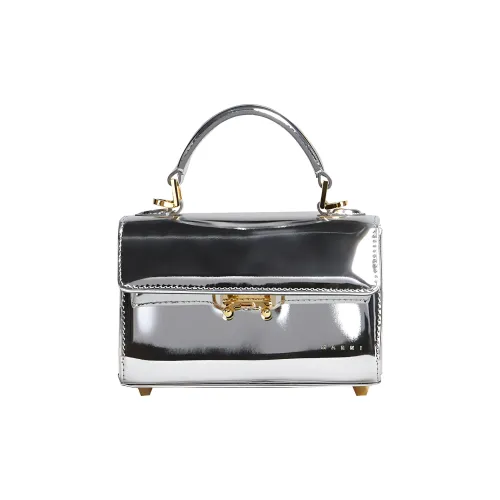 MARNI Cow Leather Shoulder Bag Crossbody Bag Handbag Mini Women's Silver