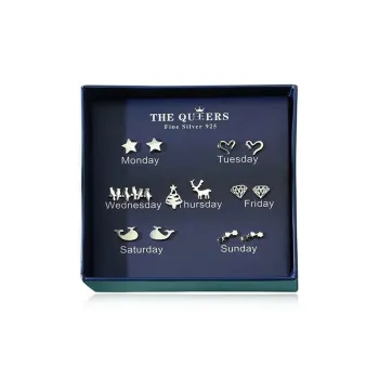 J&KINGLAY S925 Silver Stud Earrings Unisex