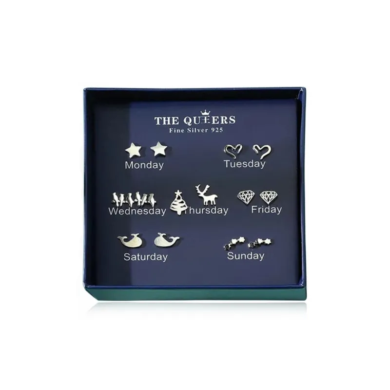 J&KINGLAY S925 Silver Stud Earrings Unisex-0
