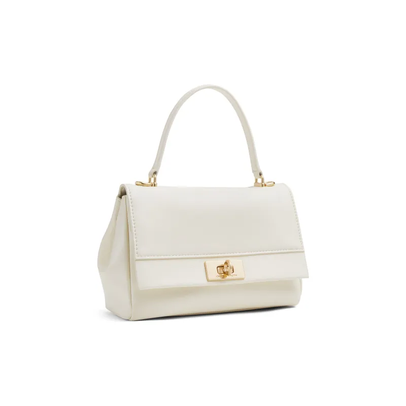 CHARLES&KEITH PU Crossbody Handbag Trumpets Women's Cream Milk White/Black-1