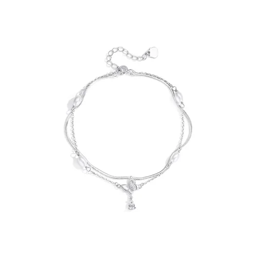 Fu Ru Ji 925 Sterling Silver Anklets Women's