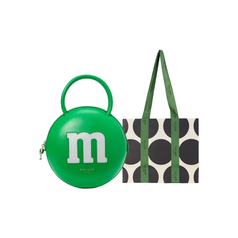 Kate Spade M&M'S Collaboration Cow Leather Shoulder Bag Crossbody Bag Handbag Women's Green-5