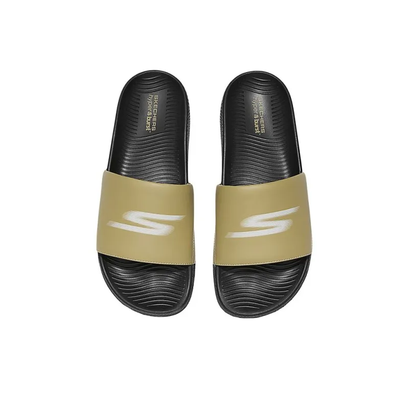 Skechers Hyper Slide EVA Slip Resistant Cushioning Slide Slippers Men's Brown Black-3
