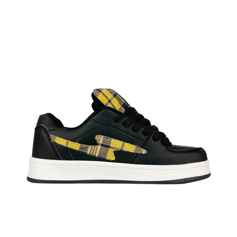 FULLXUAN Low-Top Skateboard Shoes Women's Black Red-7