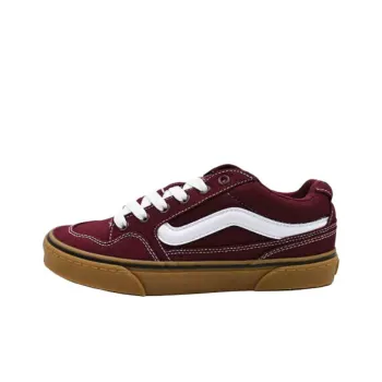 Vans Caldrone Anti Slip Wear Resistant Low Top Skateboard Shoes Men's Red