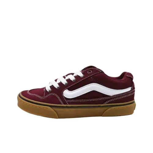 Vans Caldrone Anti Slip Wear Resistant Low Top Skateboard Shoes Men's Red