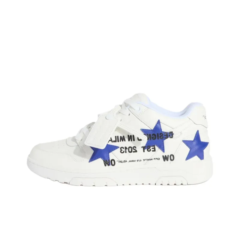 OFF WHITE Out Of Office Low Top Skateboard Shoes Men's Blue White-0