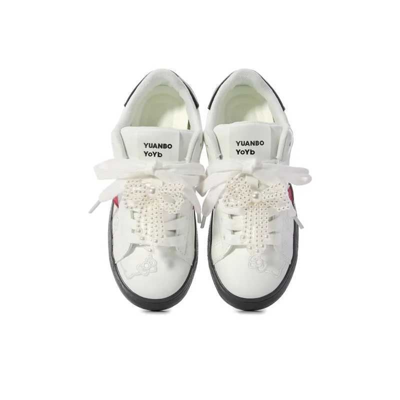 Lovely You Lightweight Wear Resistant And Slip Resistant Low Top Skateboard Shoes Women's-14