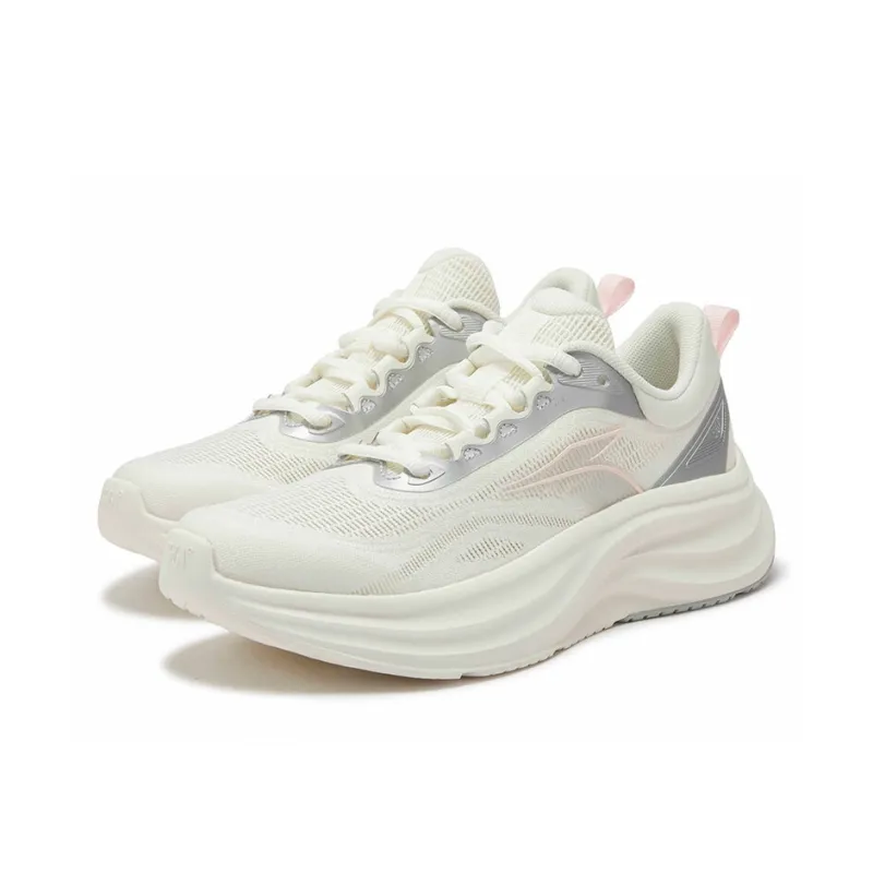 361° Breathable And Slip Resistant Low Top Casual Running Shoes Women's White Silver-2
