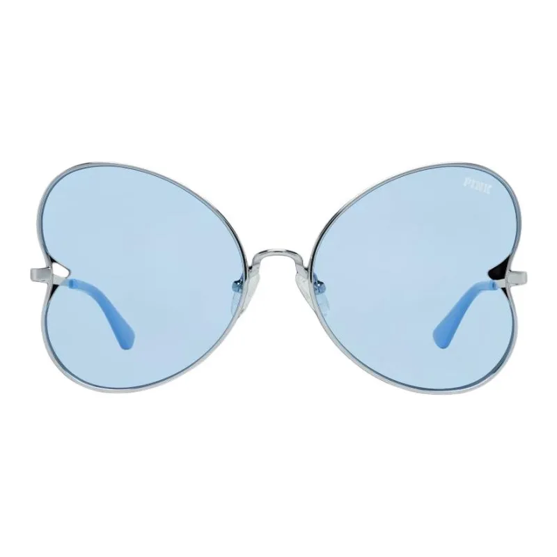 Victoria's Secret Metal Irregular Shape Sunglasses Women's Silver-1
