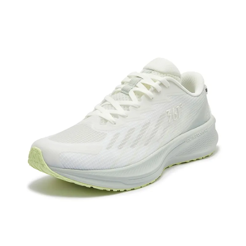 361° Feng Yi Anti Slip Wear Resistant Low Top Casual Running Shoes Men's White Green-1