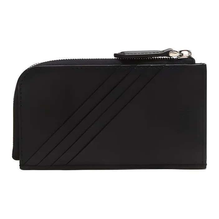 FENDI Coated Canvas With Leather Coin Purses Card Holders Men's Brown/Black-2