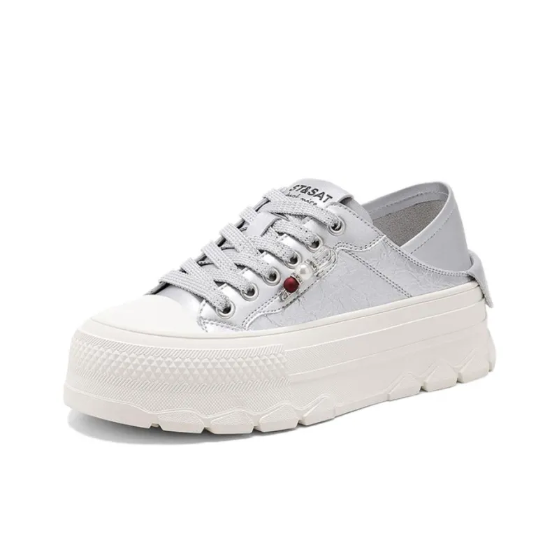 ST&SAT Cushioned Wear Resistant Breathable Low Top Skateboard Shoes Women's-1